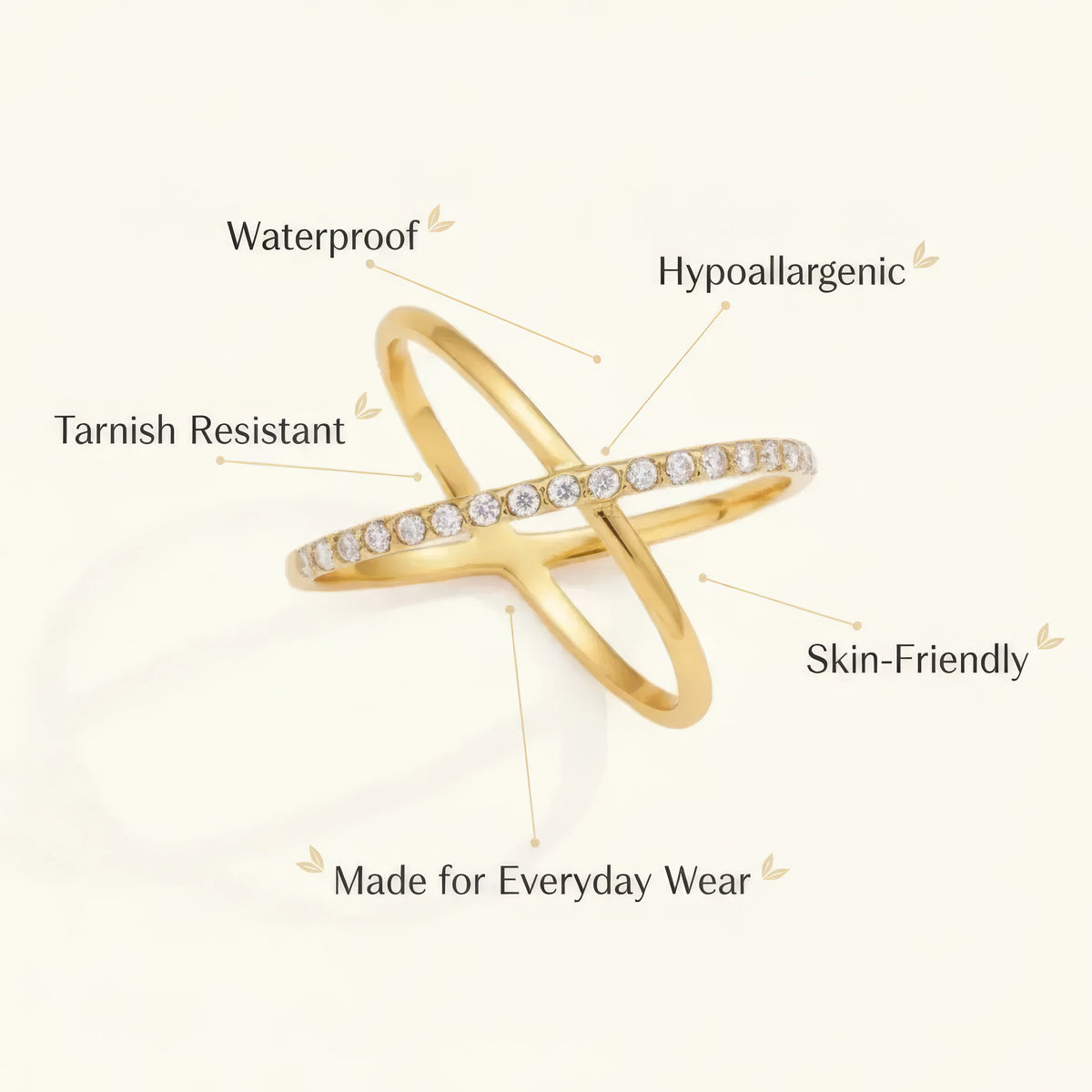 Crystal Crossover Ring