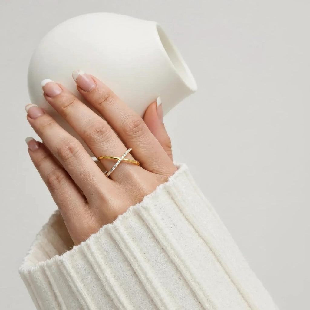 Crystal Crossover Ring