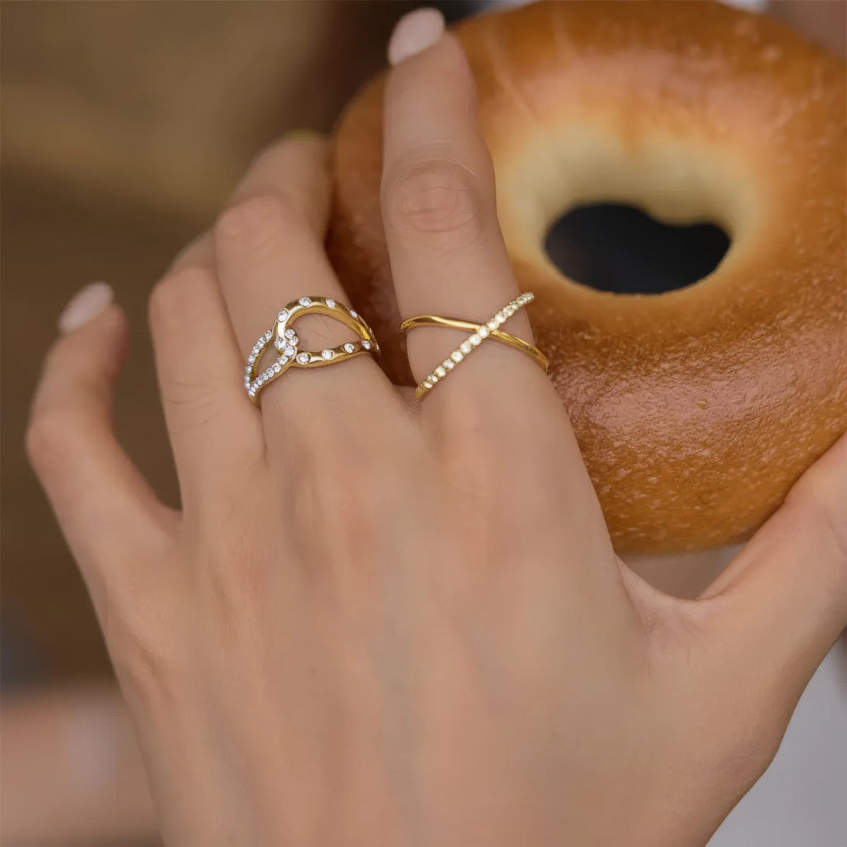 Crystal Crossover Ring