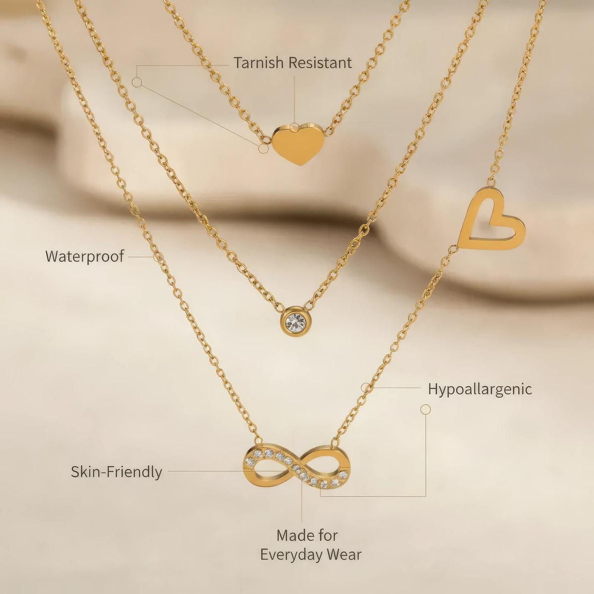 Layered Golden Stack Necklace