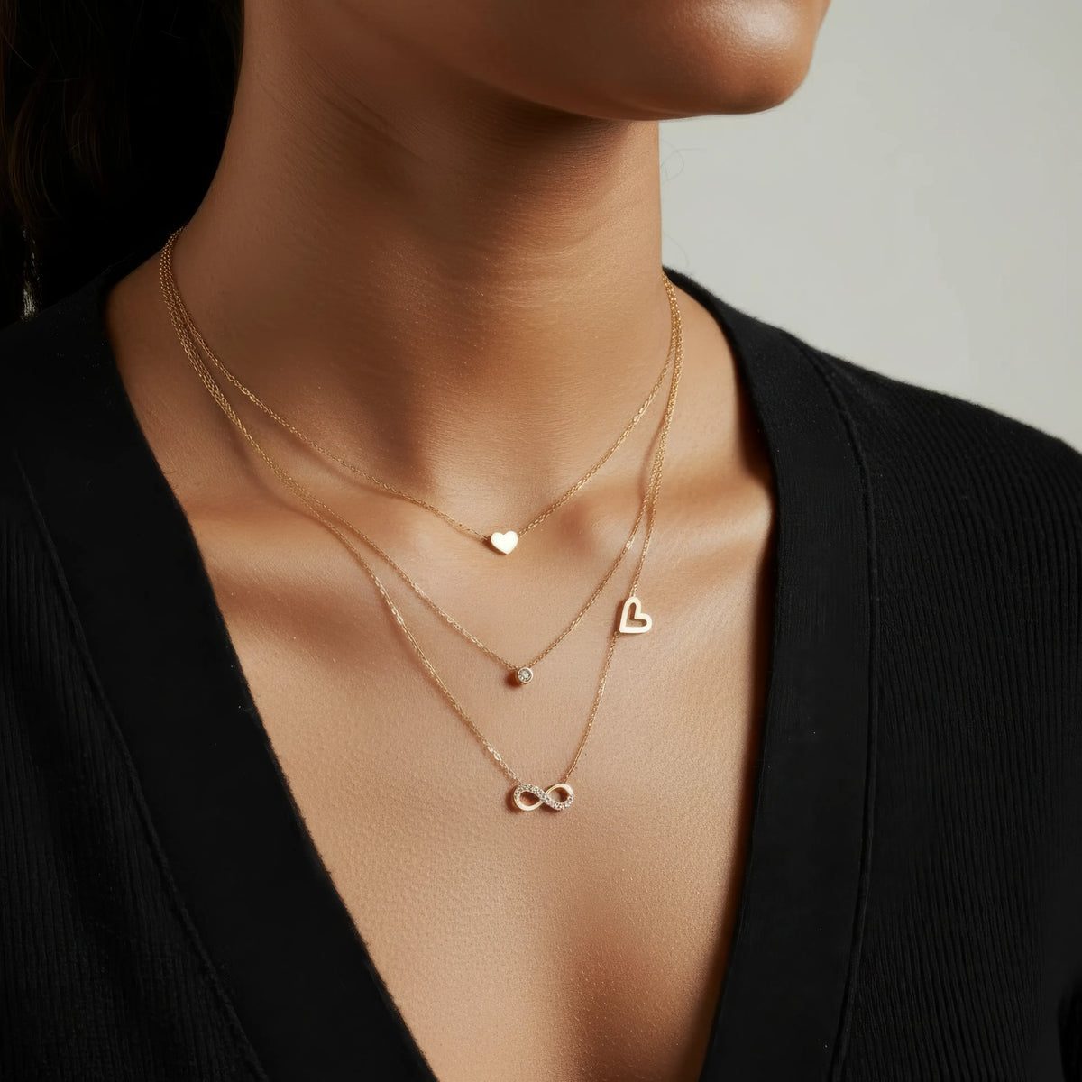 Layered Golden Stack Necklace