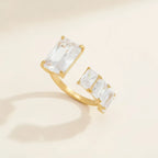 Geometric Zircon Ring