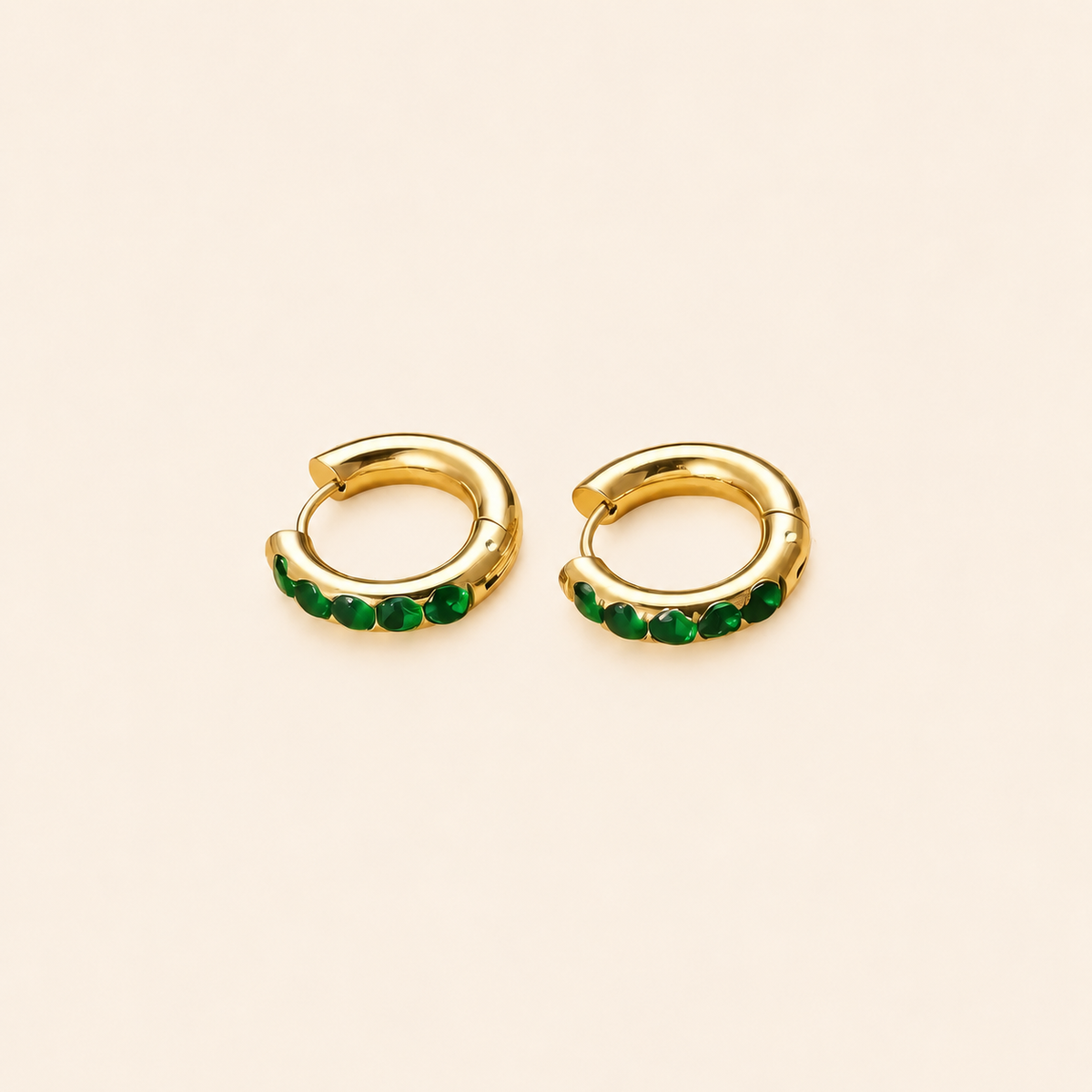 Émeraude Gold Hoops