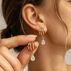 Water Droplets Stud Earrings