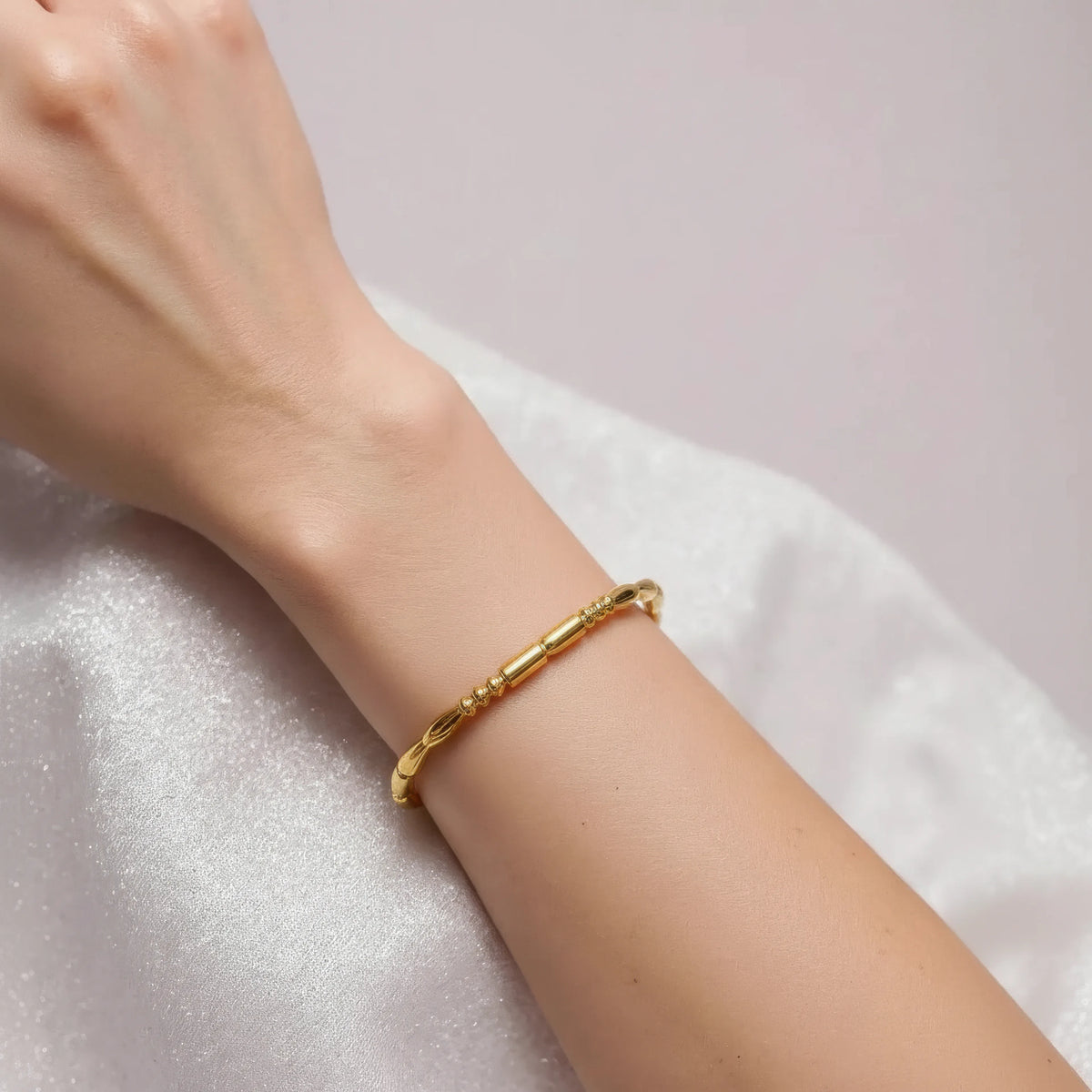 Peach Golden Bangle