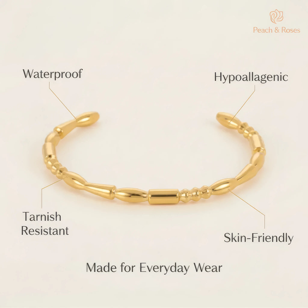 Peach Golden Bangle