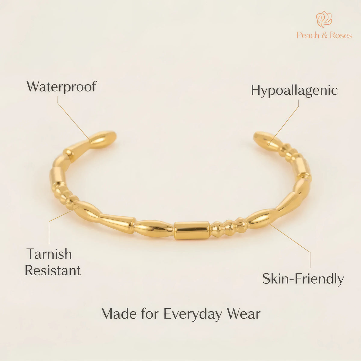 Peach Golden Bangle