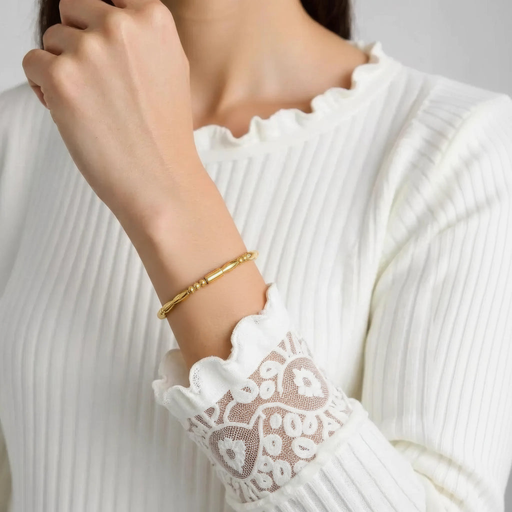 Peach Golden Bangle