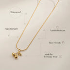 Golden Cherry Pendant Necklace