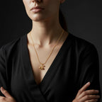 Golden Cherry Pendant Necklace
