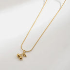 Golden Cherry Pendant Necklace