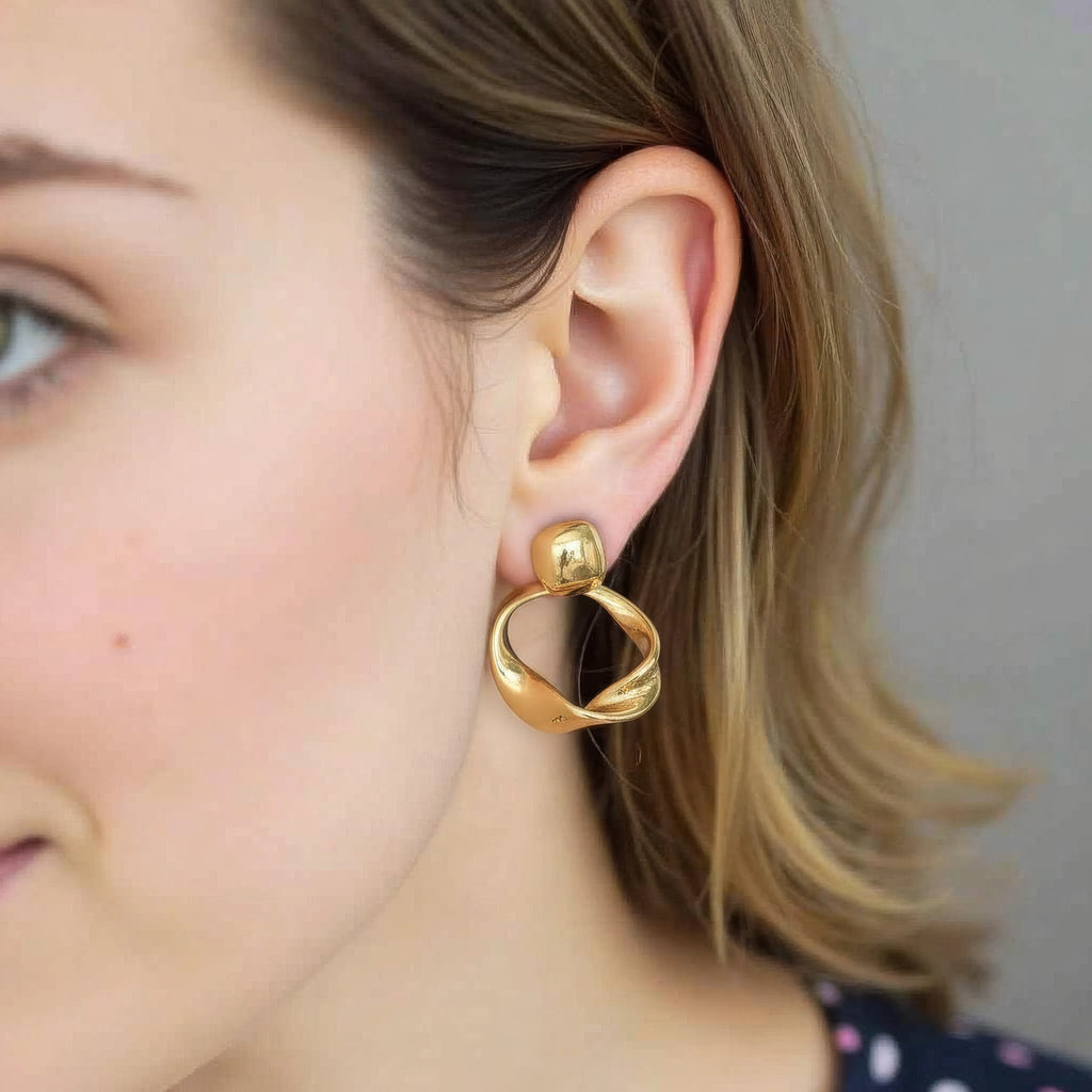 Roseh Golden Earrings