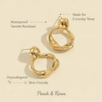Roseh Golden Earrings