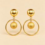 AW Peachy stud meets the hoop Earrings