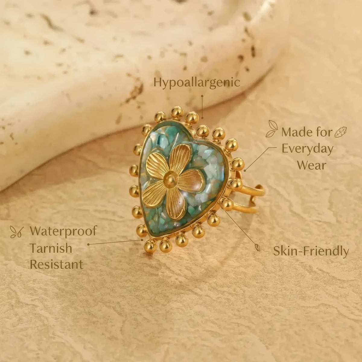 Heart Shape Open Ring