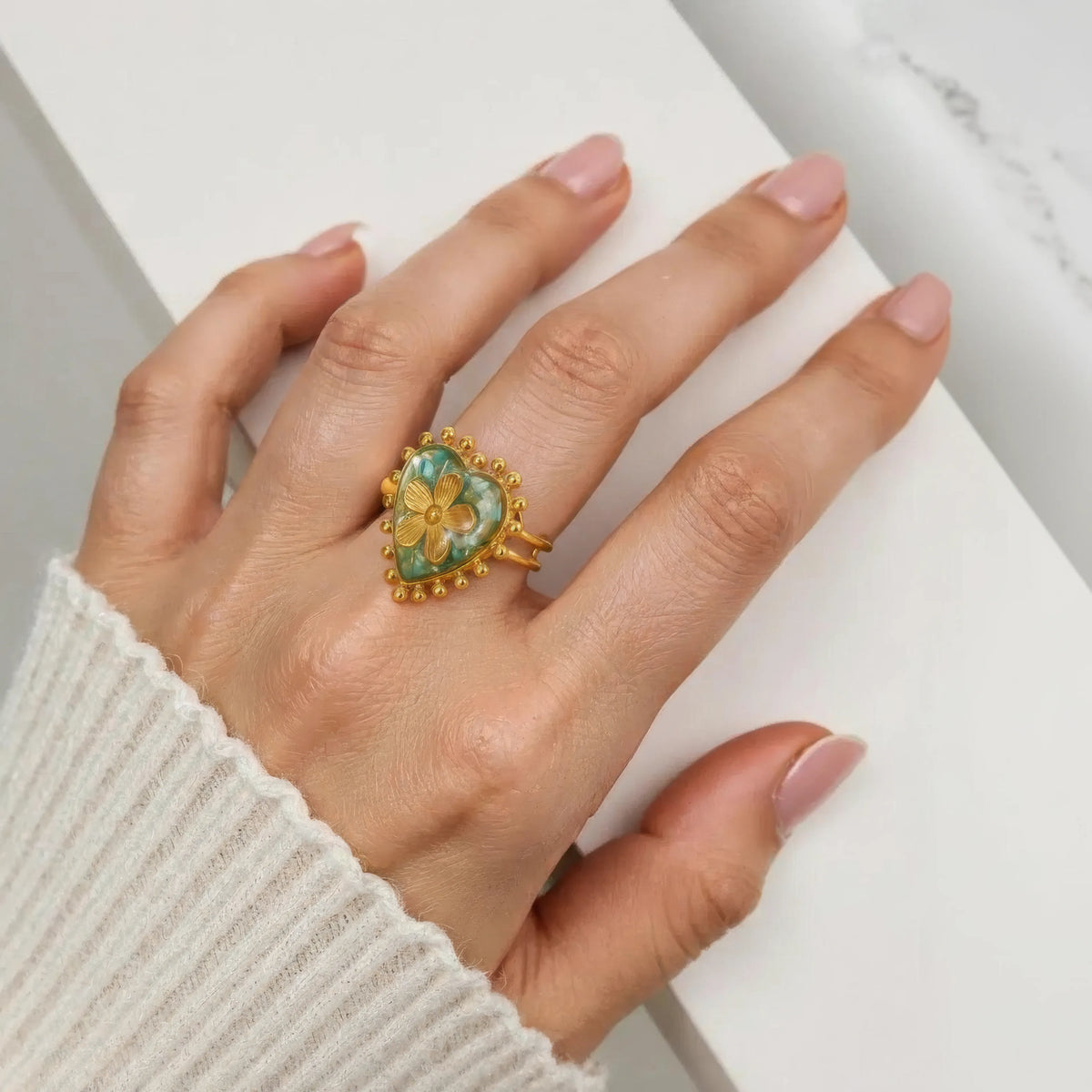 Heart Shape Open Ring