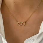 Two Heart Pendant Necklace