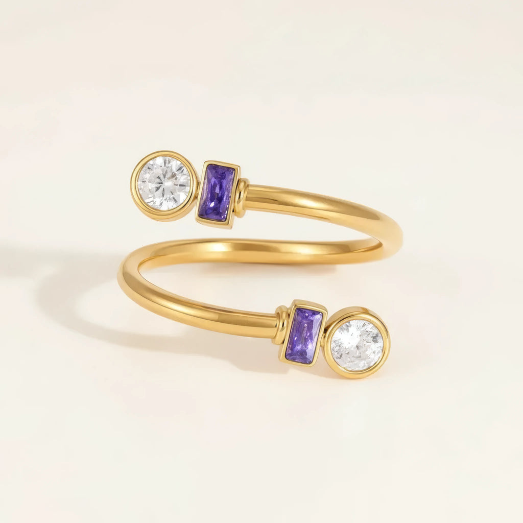Heart Zircon Open Ring