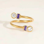 Heart Zircon Open Ring