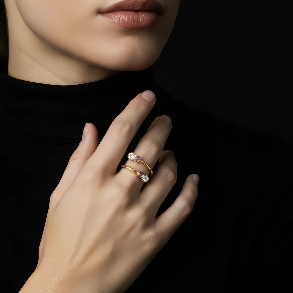 Heart Zircon Open Ring