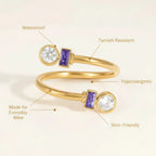 Heart Zircon Open Ring