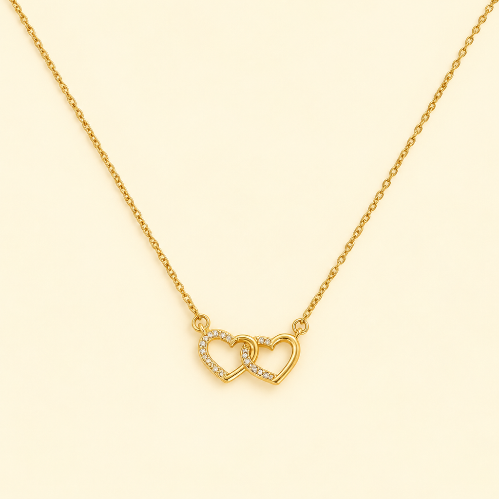 Two Heart Pendant Necklace
