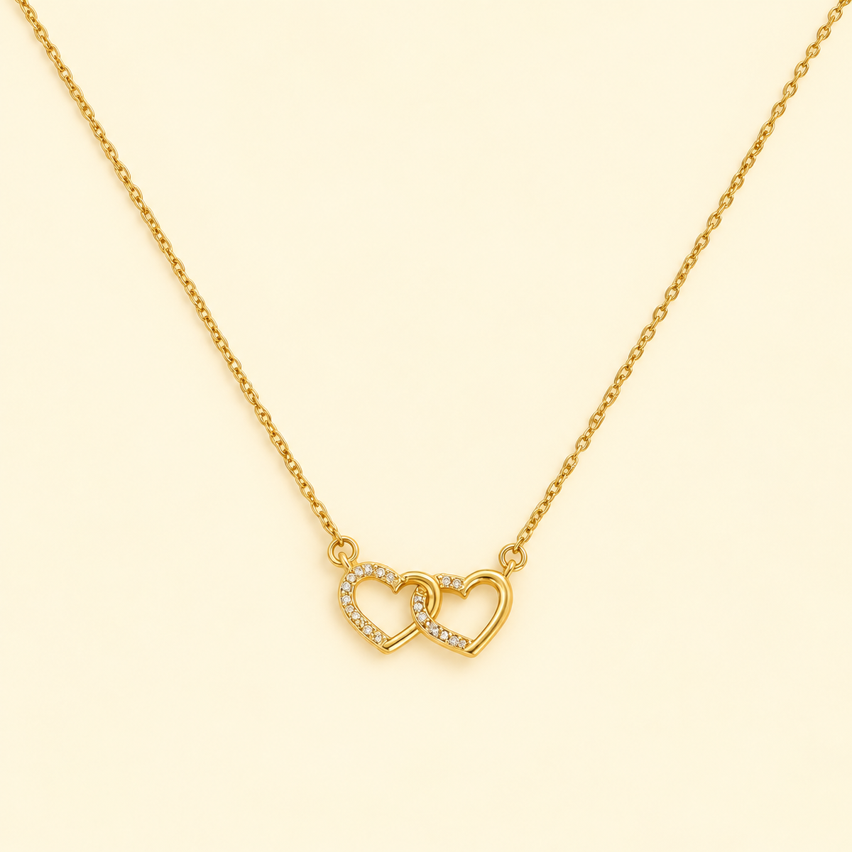 Two Heart Pendant Necklace