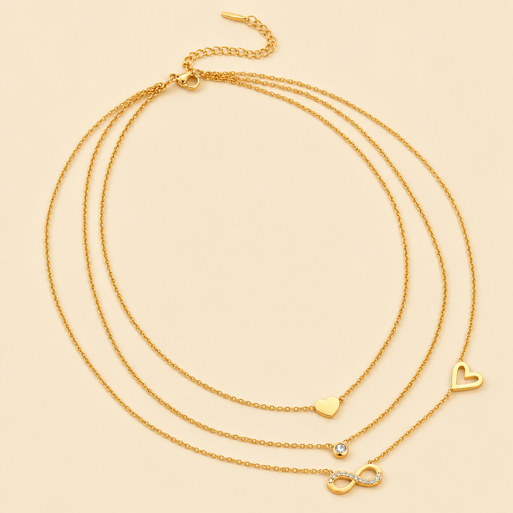 Layered Golden Stack Necklace
