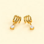 Water Droplets Stud Earrings