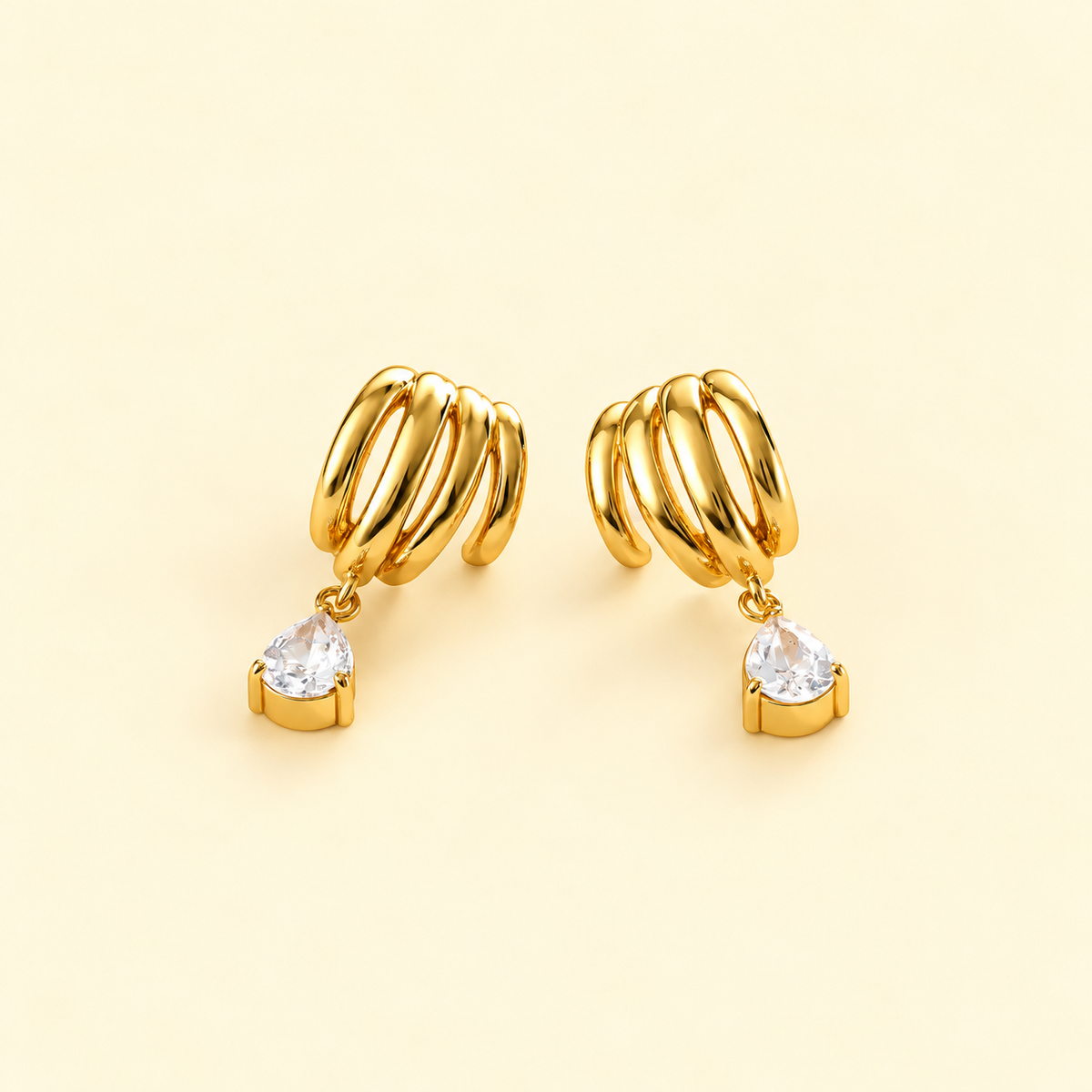 Water Droplets Stud Earrings