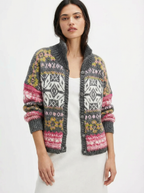 Peachy Vintage Button Up Knit Cardigan
