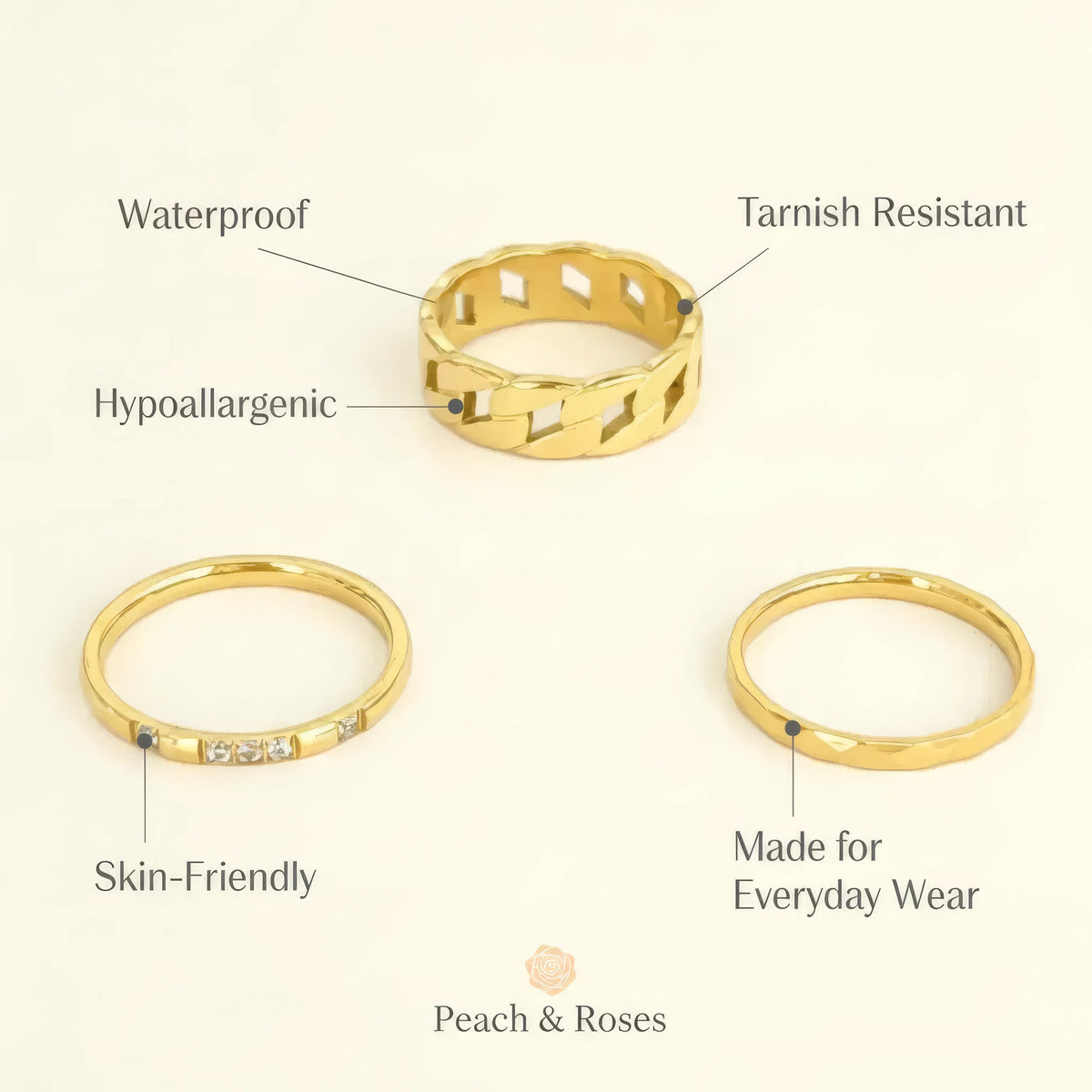 Three of a Kind Ring Set