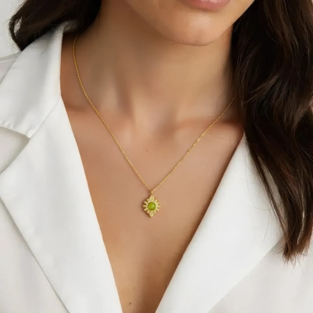 Natural Stone Pendant Necklace