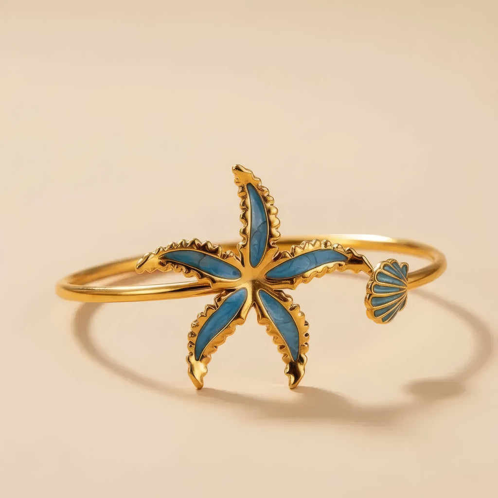 Ocean Shell Flower Bangle