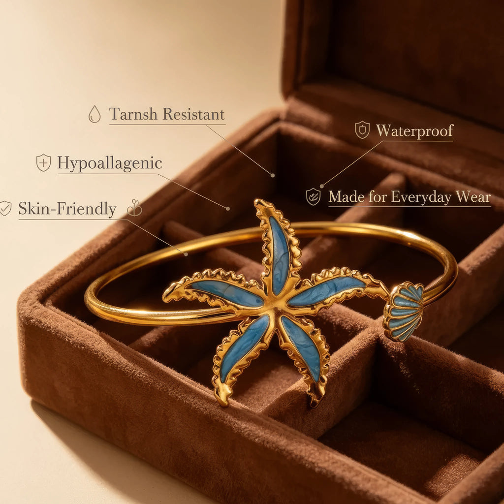 Ocean Shell Flower Bangle