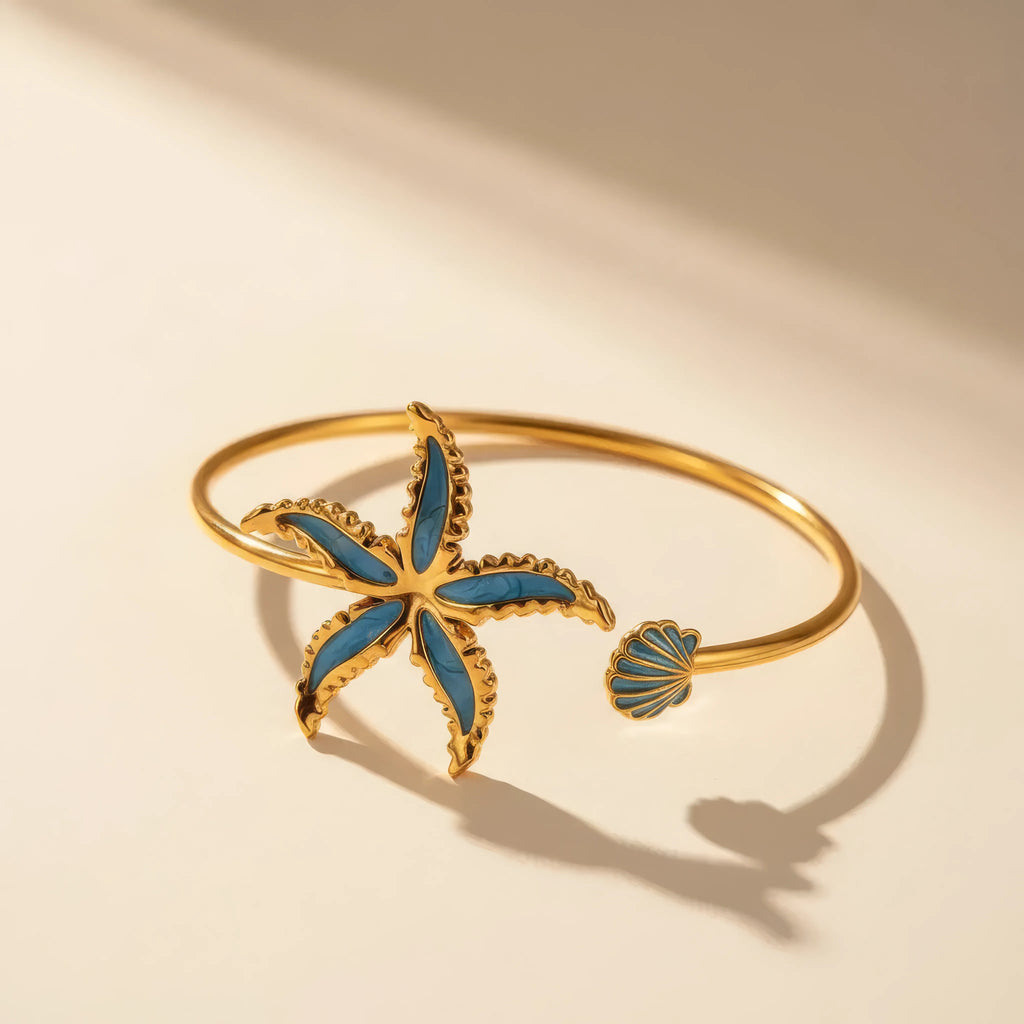 Ocean Shell Flower Bangle