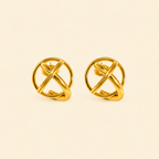 Round Stud Earrings