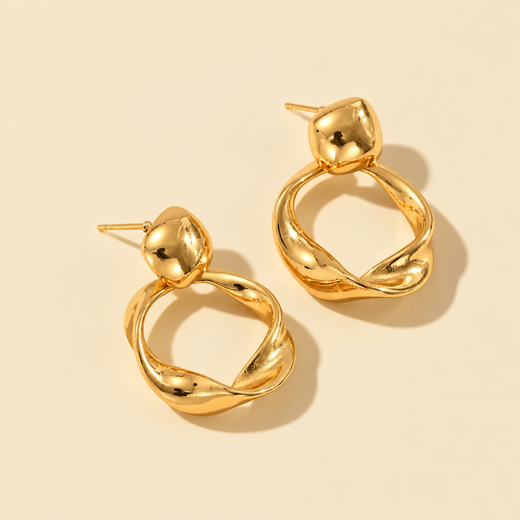 Roseh Golden Earrings