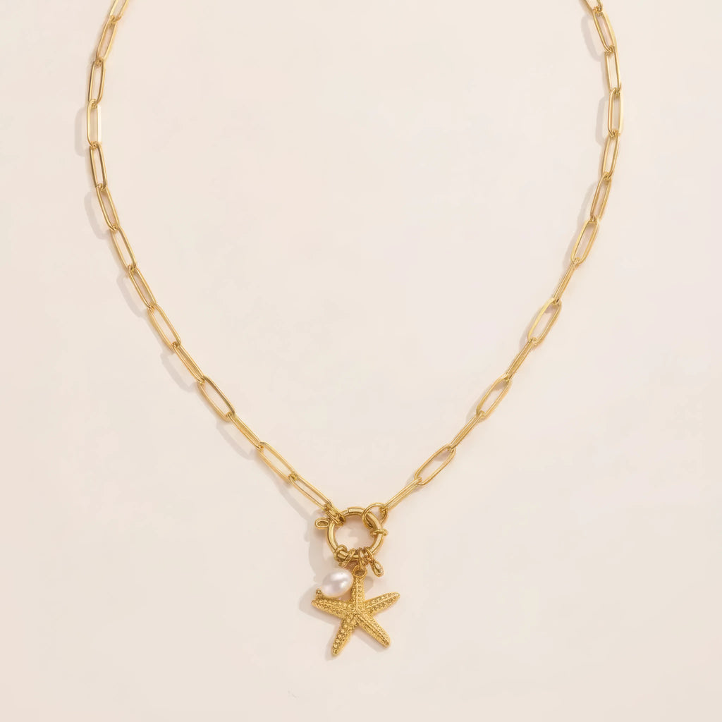Retro Starfish Pendant Necklace
