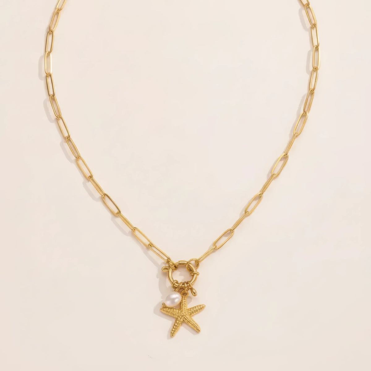 Retro Starfish Pendant Necklace