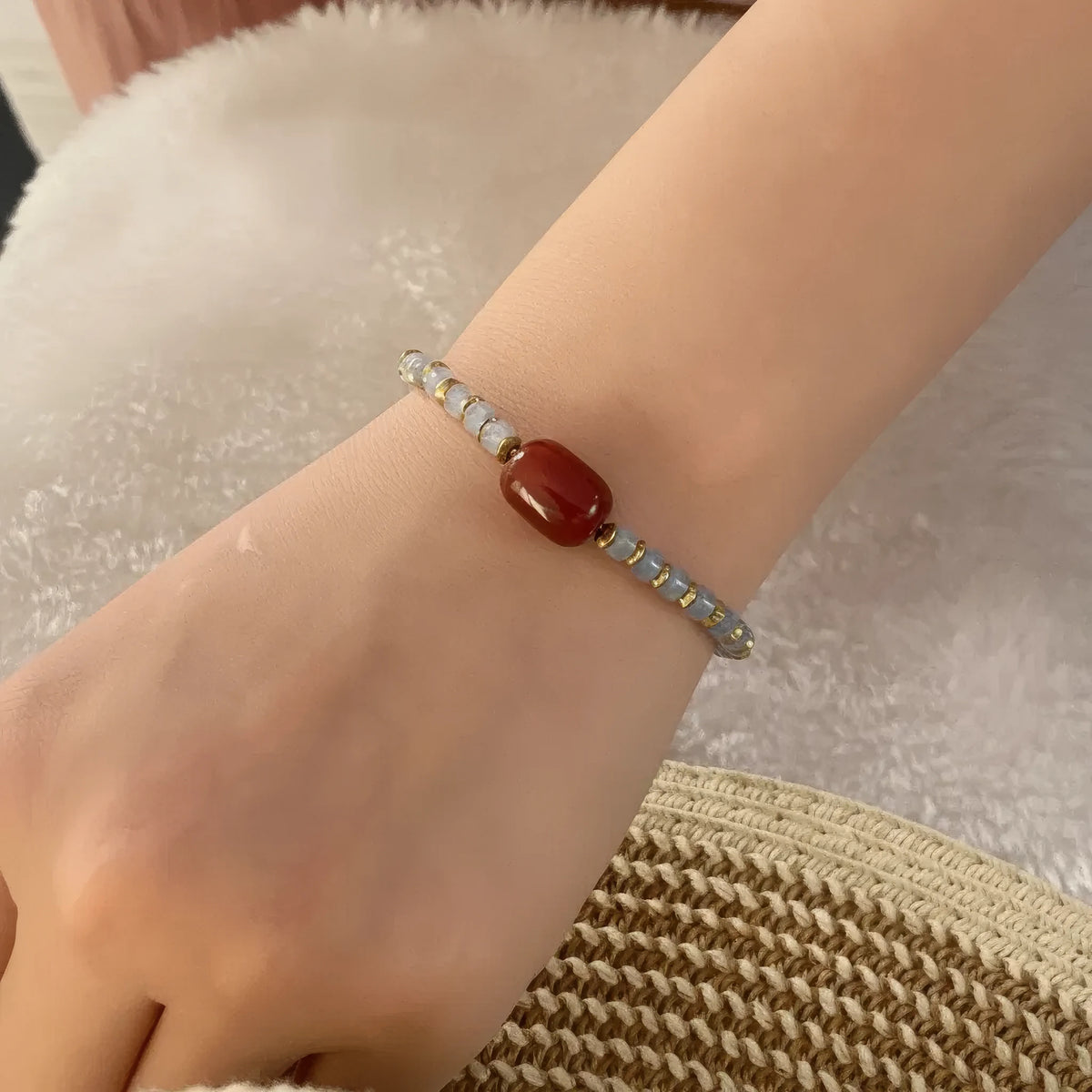 Red Gem Thread Bracelet