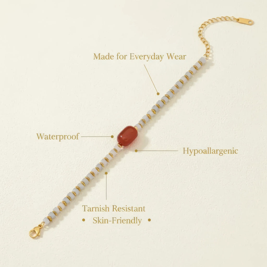 Red Gem Thread Bracelet