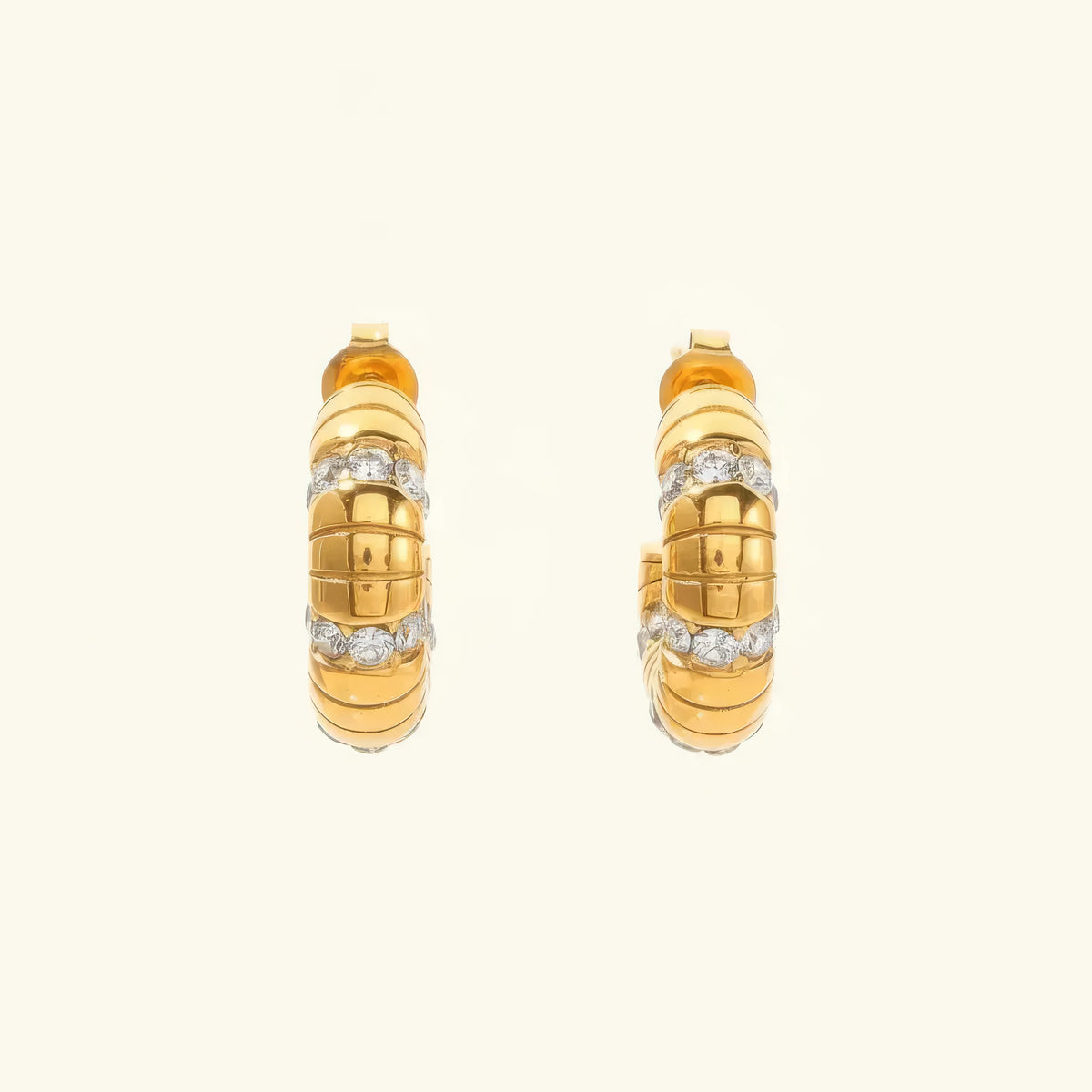 Rhinestone Hoop Earrings