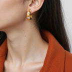Rhinestone Hoop Earrings
