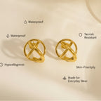 Round Stud Earrings