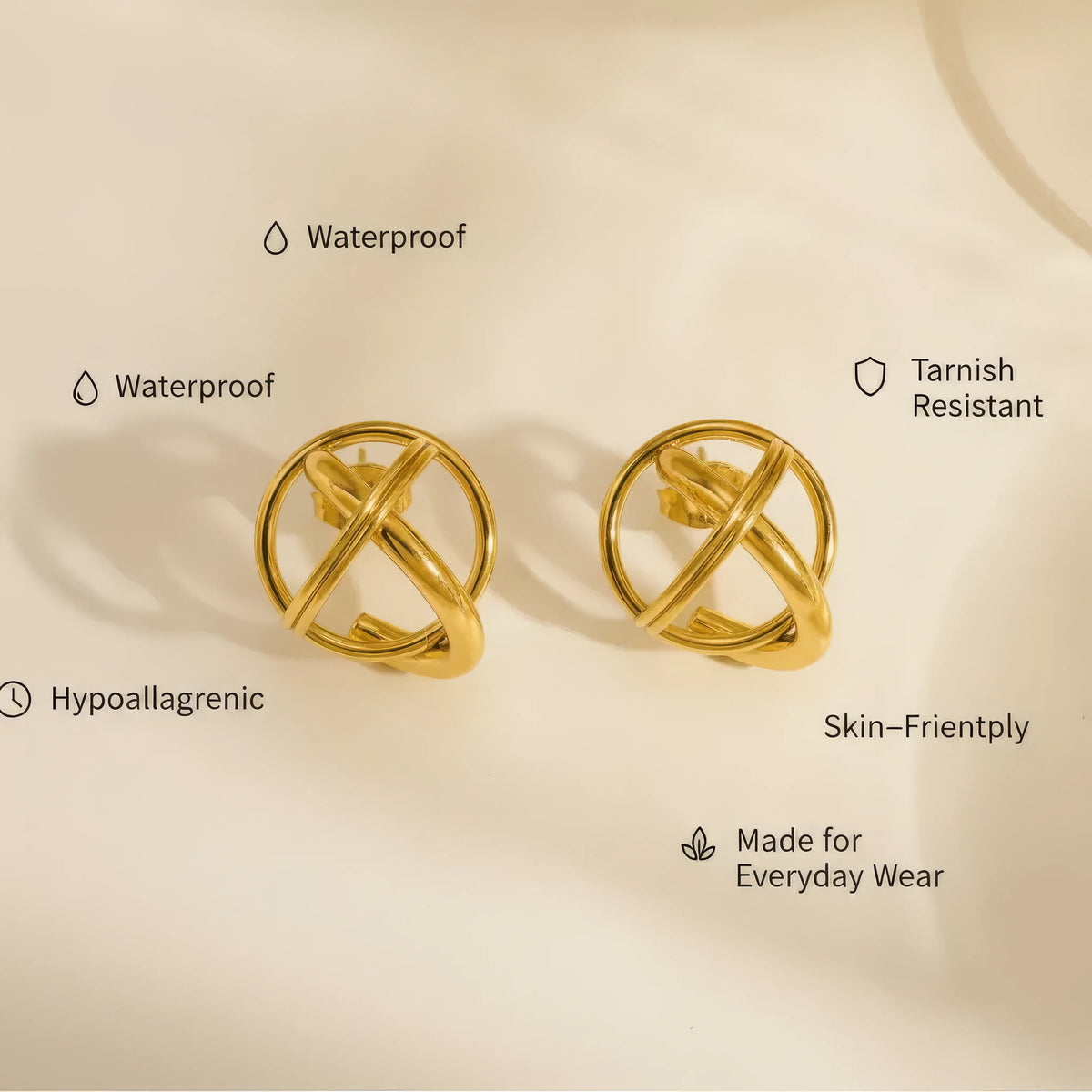 Round Stud Earrings