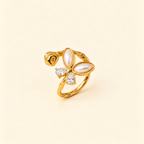 Geometric Butterfly Open Ring