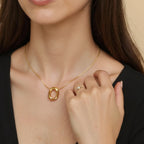 Peach Love Roses Necklace