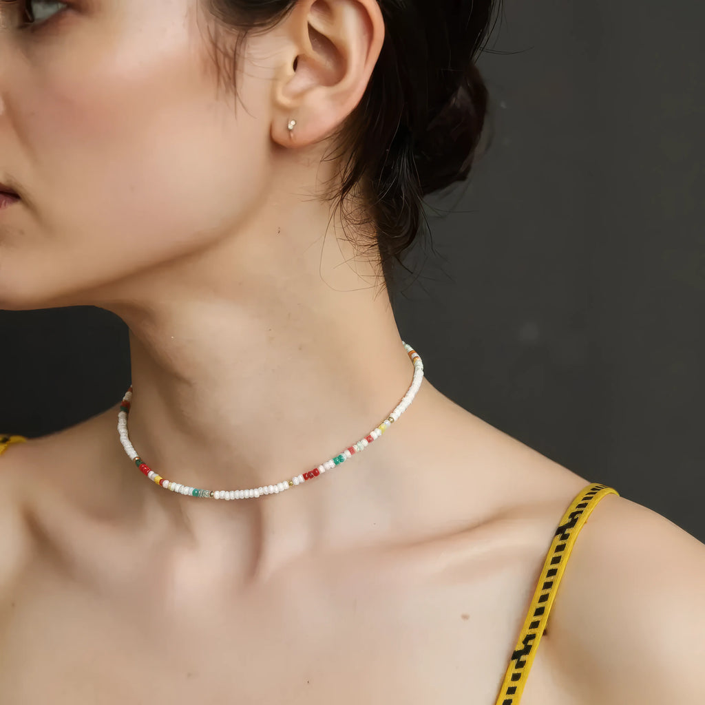 White beaded chain