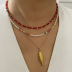 White beaded chain